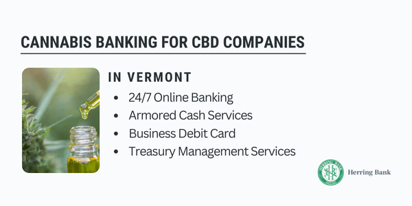 Vermont Cannabis Banking Vermont CBD Banking